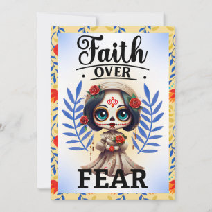 Faith Sugar Skull  Thank You Card