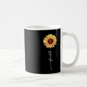 Faith Sunflower Burgundy Ribbon Brain Aneurysm Awa Coffee Mug