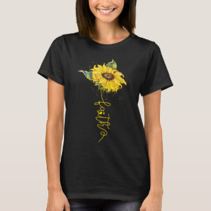 Faith Sunflower Semicolon Suicide Prevention Aware T-Shirt