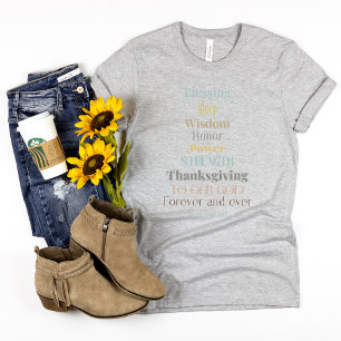 Faith t-shirt for women - blessing honour glory