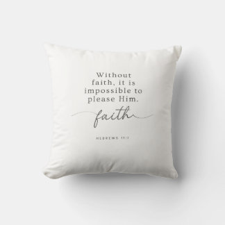 Faith that rests in truth. Throw pillow. Cushion