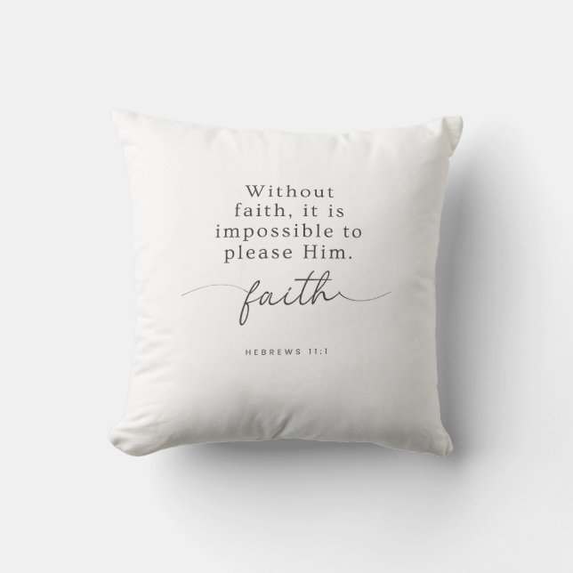 Faith that rests in truth. Throw pillow. Cushion (Front)