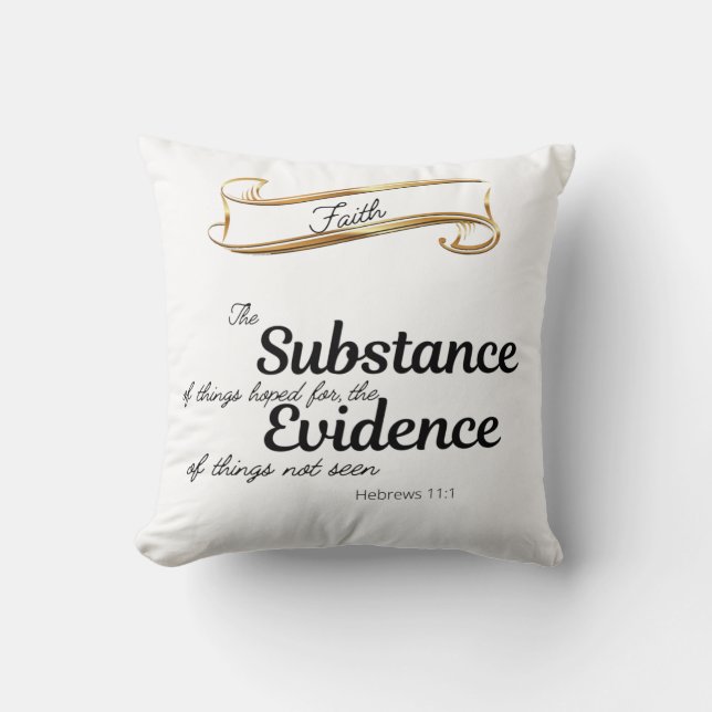 Faith   throw pillow (Front)