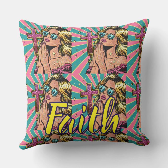 Faith Throw Pillow (Back)
