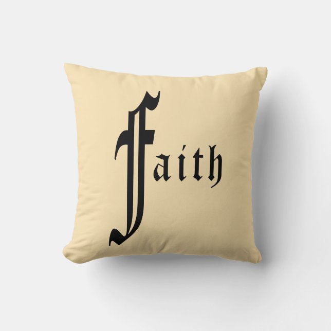 Faith Typography Design Cushion (Front)