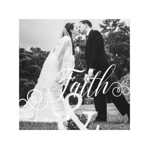 FAITH Typography Photo Overlay Canvas Print