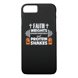 Faith Weights Christian Gym Humour Exercise iPhone 8/7 Case