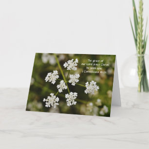 Faith White Wildflower Thoughts Card