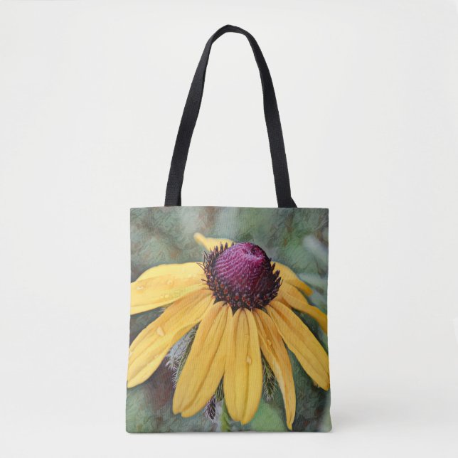 Faith Yellow Wildflower Art Tote Bag (Front)