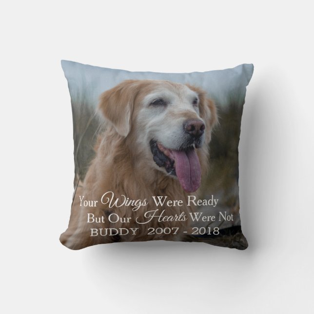 Faithful Companion Beloved Pet Photo Memorial Cushion (Front)