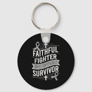 Faithful Fighter Survivor Diabetes Awareness Key Ring