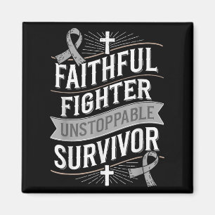Faithful Fighter Survivor Diabetes Awareness Magnet