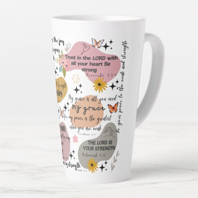 Faithful Flourish Latte Mug (Right Angle)