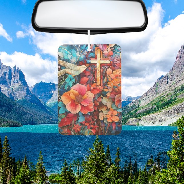 Faithful Freshness: Serene Scents Christian Cross Car Air Freshener (Creator Uploaded)