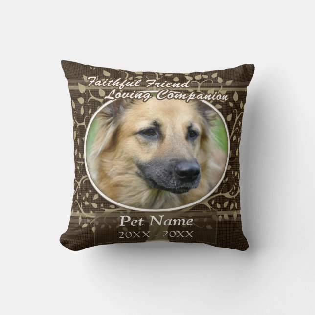 Faithful Friend Custom Pet Sympathy Cushion (Front)