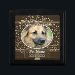 Faithful Friend Custom Pet Sympathy Gift Box<br><div class="desc">Faithful Friend, Loving Companion. In Dark Brown with a light brown tree illustration. Heartfelt Pet saying that goes for dogs, cats, or any pets with paws. Pay tribute to a loved pet with these personalised memorial gifts keepsakes or offer your condolences with personalised sympathy gifts from Healing Tears to honour...</div>