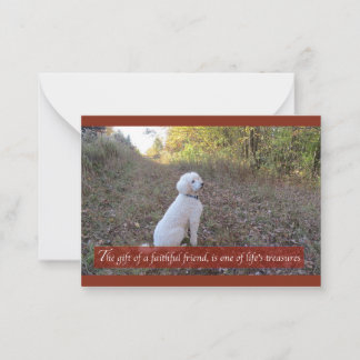 Faithful Friend Poodle Note Card