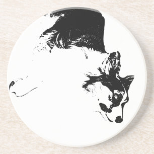 Faithful Gaze in Fall Shadows Coaster
