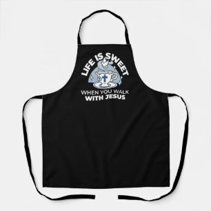 Faithful Living Art – Teacup with Cross and Dove  Apron