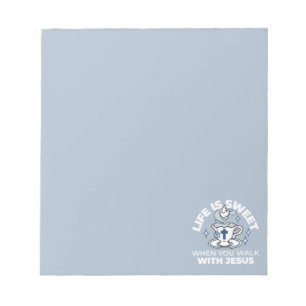 Faithful Living Art – Teacup with Cross and Dove  Notepad