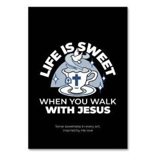 Faithful Living Art – Teacup with Cross and Dove  Table Number