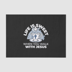 Faithful Living Art – Teacup with Cross and Dove  Tissue Paper