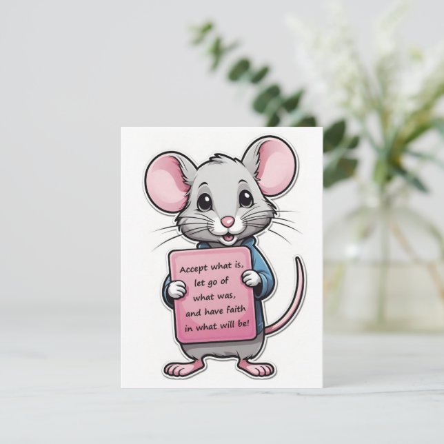 Faithful Mouse Note Card (Standing Front)