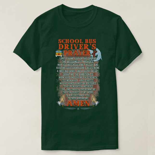 Faithful School Bus Driver T-Shirt (Design Front)