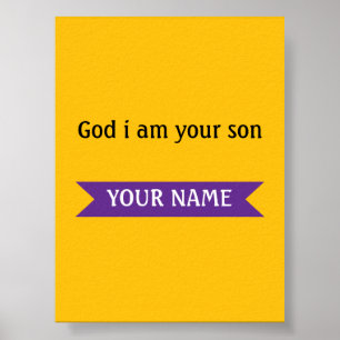 Faithful Son – Custom Name Inspirational Design Poster