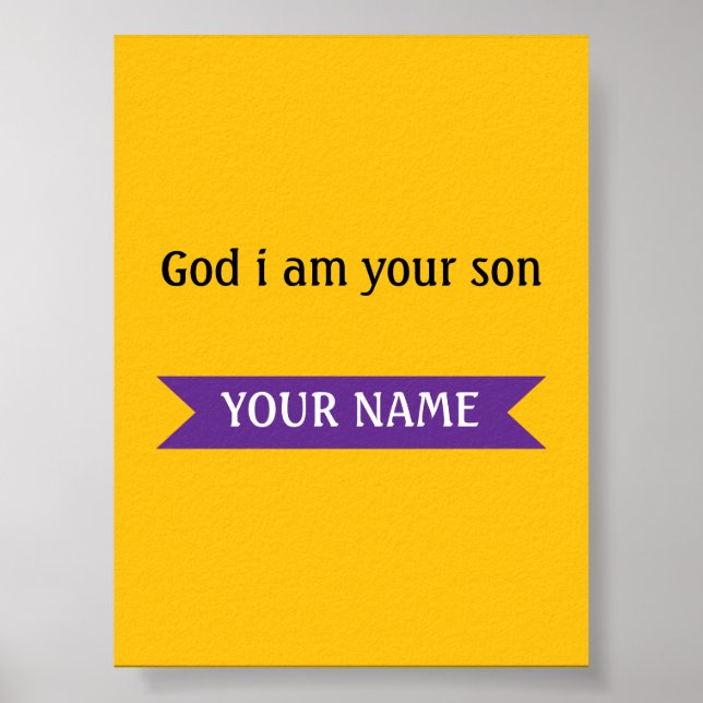 Faithful Son – Custom Name Inspirational Design Poster (Front)