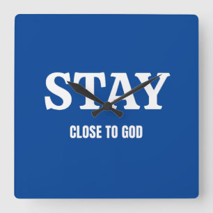 "Faithful Steps, Divine Guidance" spiritual cute Square Wall Clock