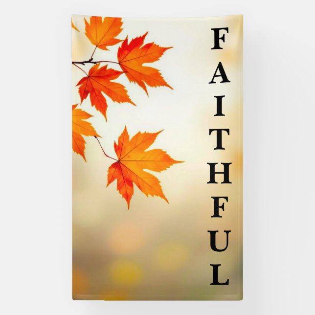 Faithful Through the Seasons Banner (Vertical)