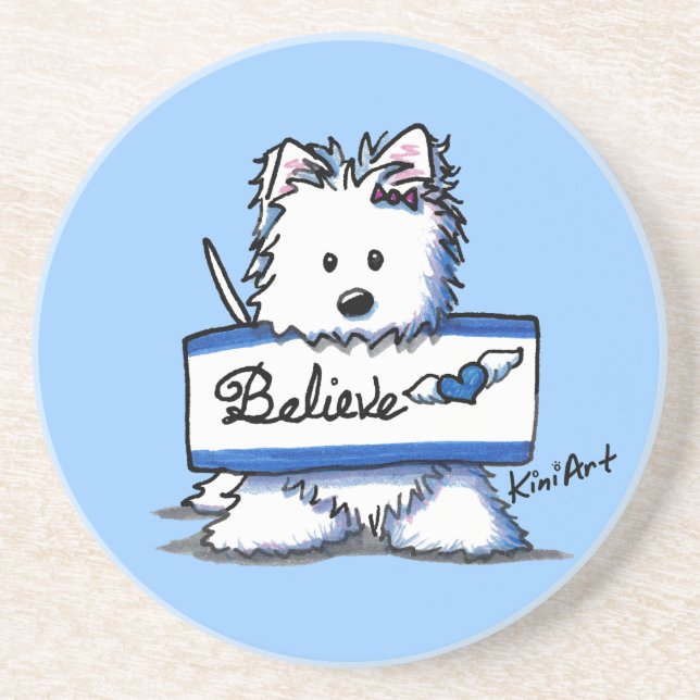 FAITHful Westie Dog Coaster (Front)
