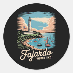 Fajardo Puerto Rico Souvenir Classic Round Sticker