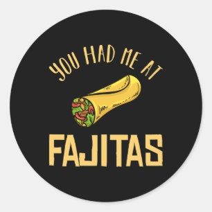 Fajita Chicken Gift Recipe Seasoning _1 Classic Round Sticker