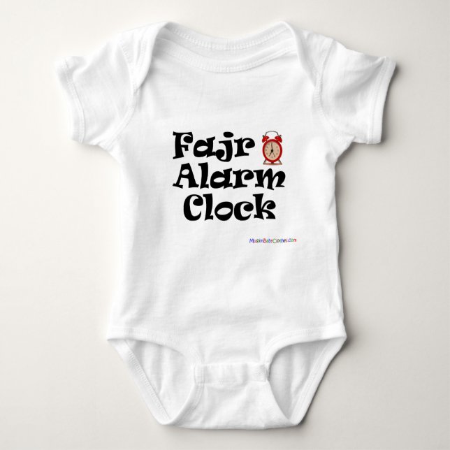 Fajr Alarm Clock Baby Bodysuit (Front)