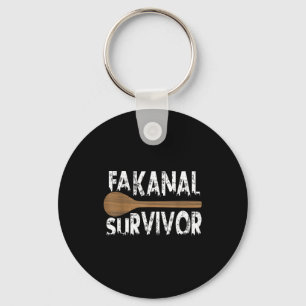 Fak Survivor - Funny Hungarian Wooden Son Heritage Key Ring