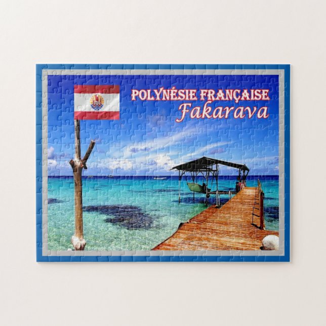 Fakarava - Sea View - French Polynesia - Jigsaw Puzzle (Horizontal)