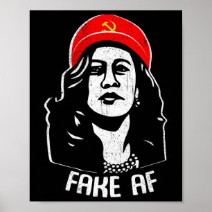 Fake Af Kamala Harris Communism Election Humour Me Poster