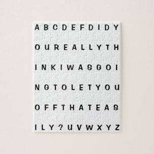 Fake Alphabet Frustrating Joke Jigsaw Puzzle