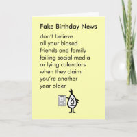 Fake Birthday News - a funny happy birthday poem