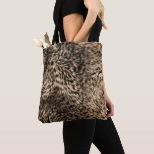 Fake Brown Fur Tote Bag
