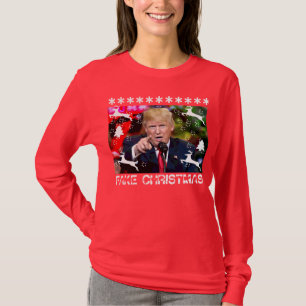 Fake Christmas Trump Ugly Christmas Sweater, women T-Shirt