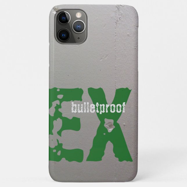 FAKE concrete wall EXIT sign bulletproof hardest Case-Mate iPhone Case (Back)