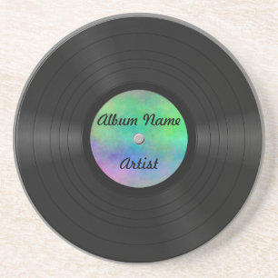 Fake Custom Vinyl Record Coaster