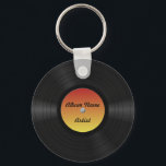 Fake Custom Vinyl Record Key Ring<br><div class="desc">Fake image of a Vinyl record with text areas for customisation for Artist name and album name.</div>