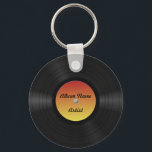 Fake Custom Vinyl Record Key Ring<br><div class="desc">Fake image of a Vinyl record with text areas for customisation for Artist name and album name.</div>