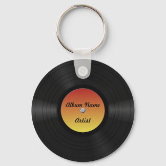 Fake Custom Vinyl Record Key Ring