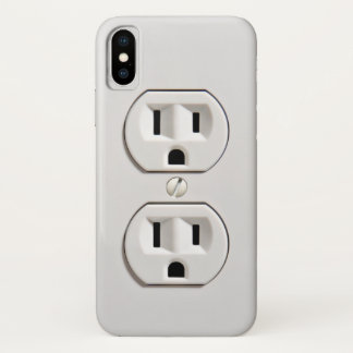 Fake Electrical Outlet Funny iPhone X Case