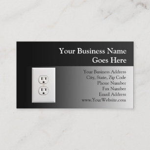 Fake Electrical Outlet Funny Electrician Handyman Business Card